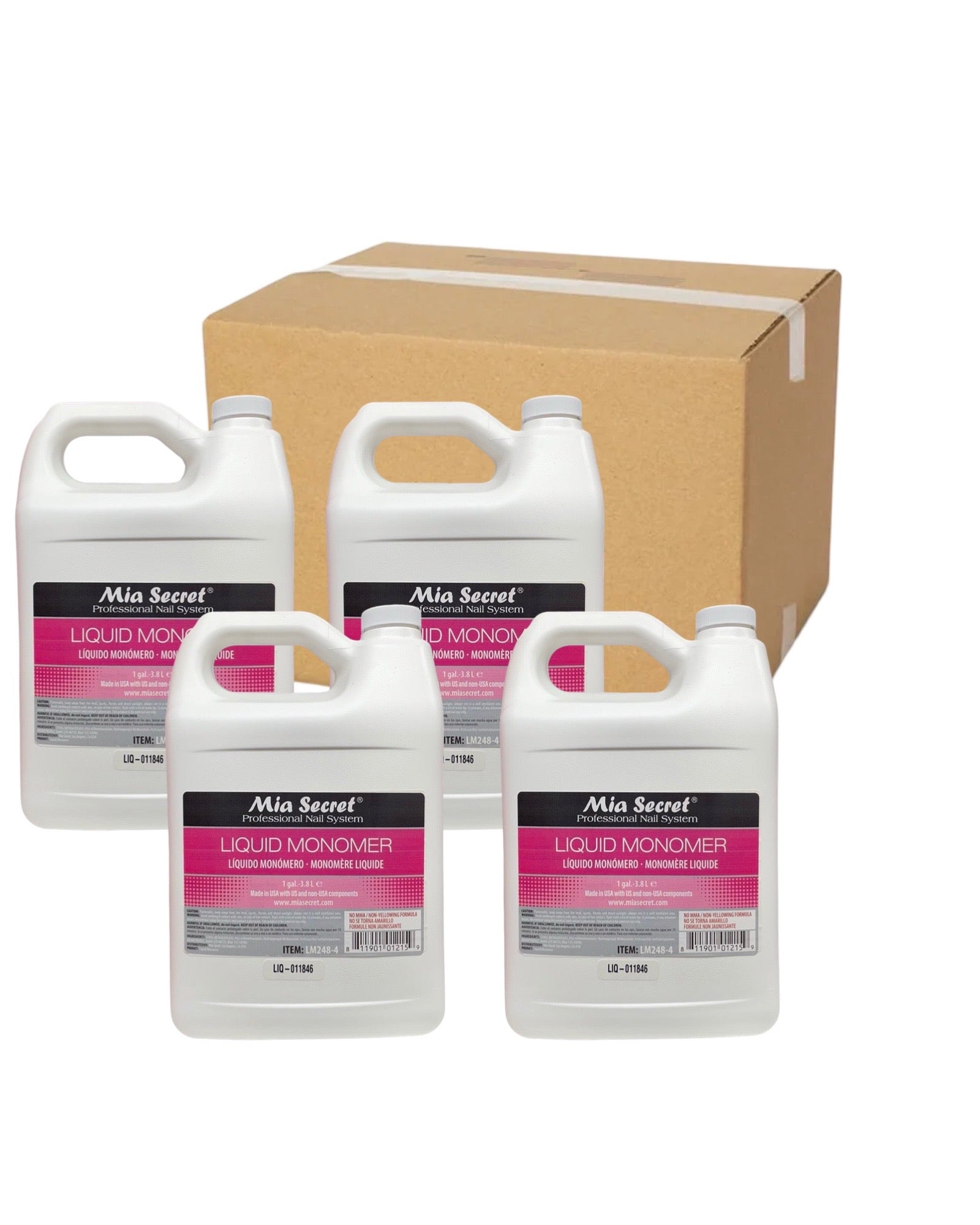 *Case Liquid Monomer 4x128oz Lunali Nail Supply