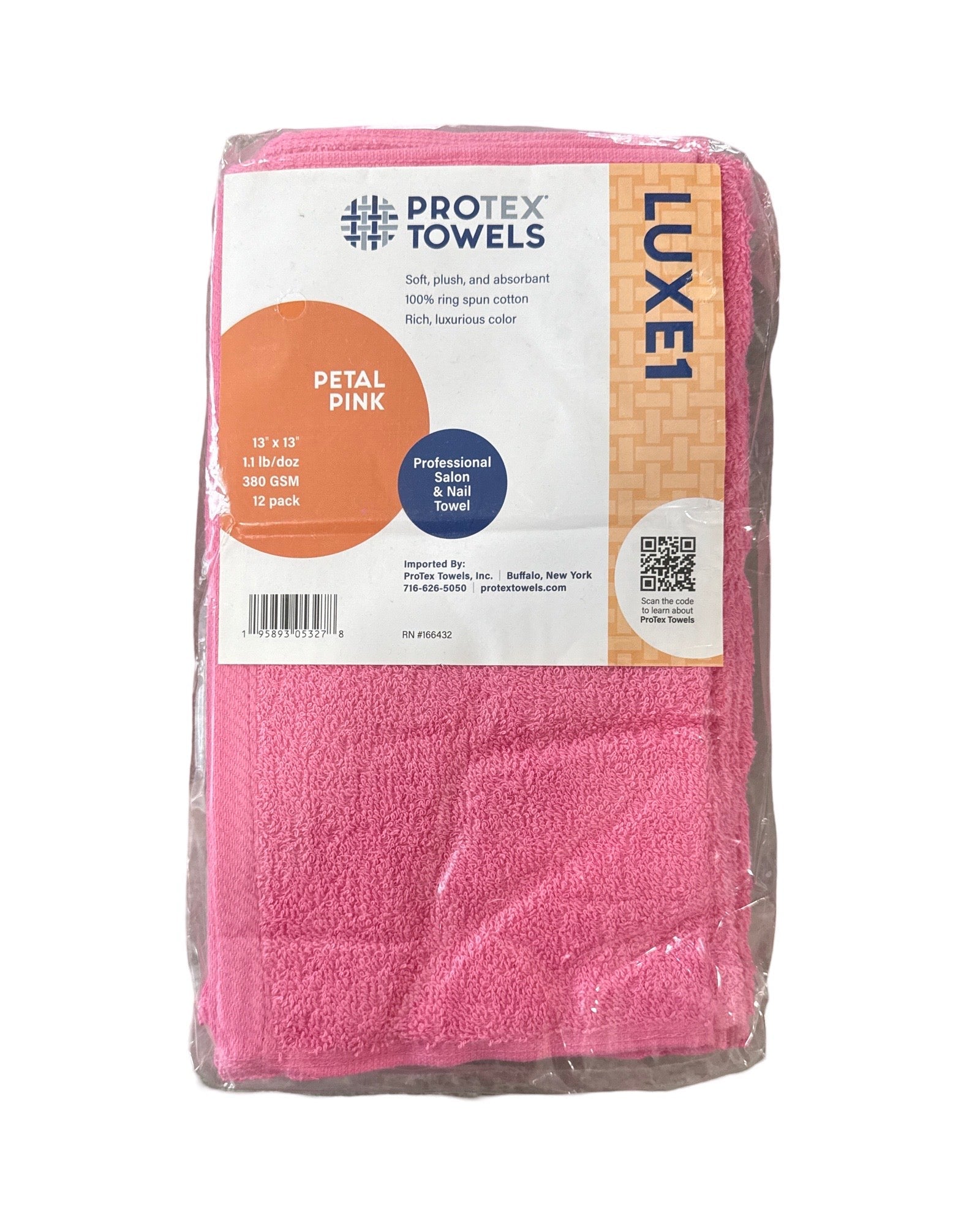 *(12 Pk) Luxe 1 Towel 13x13 - Pink Petal Lunali Nail Supply