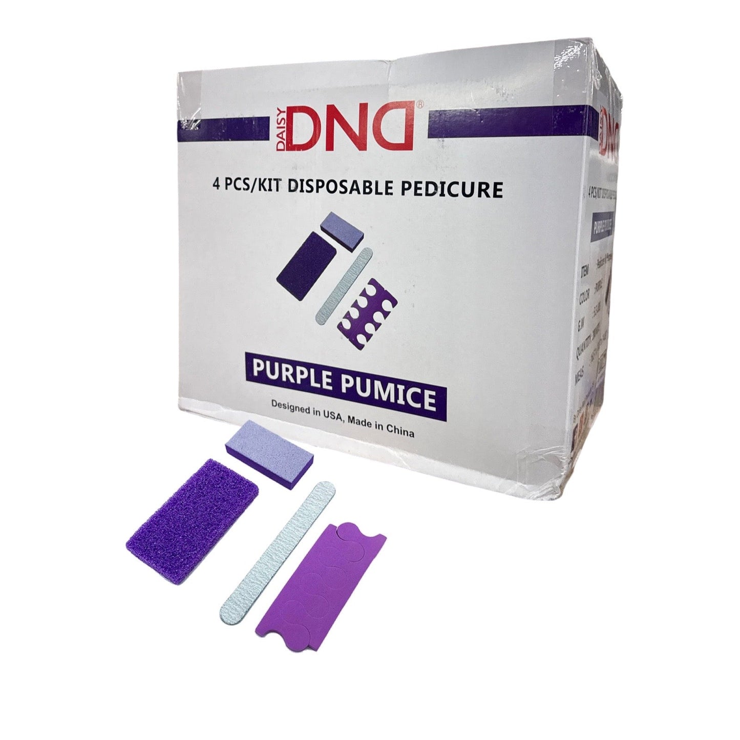 *(Bundle) DND Disposable Pedicure Kit - 4pc Purple Lunali Nail Supply