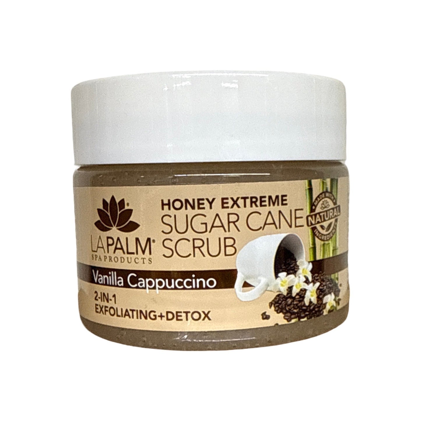 Extreme Sugar Cane Scrub Gel 12oz - Vanilla Cappuccino Lunali Nail Supply