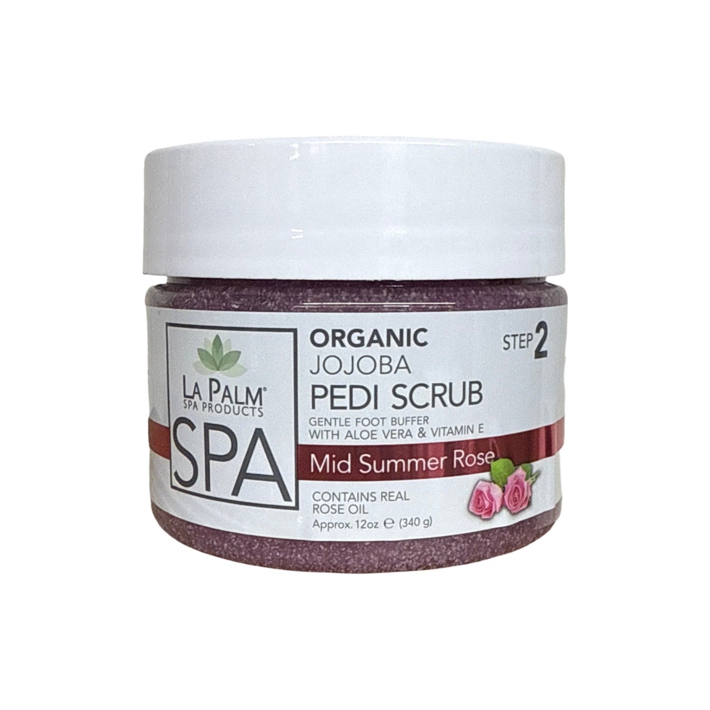 Jojoba Pedi Scrub Gel 12oz - Mid Summer Rose Lunali Nail Supply