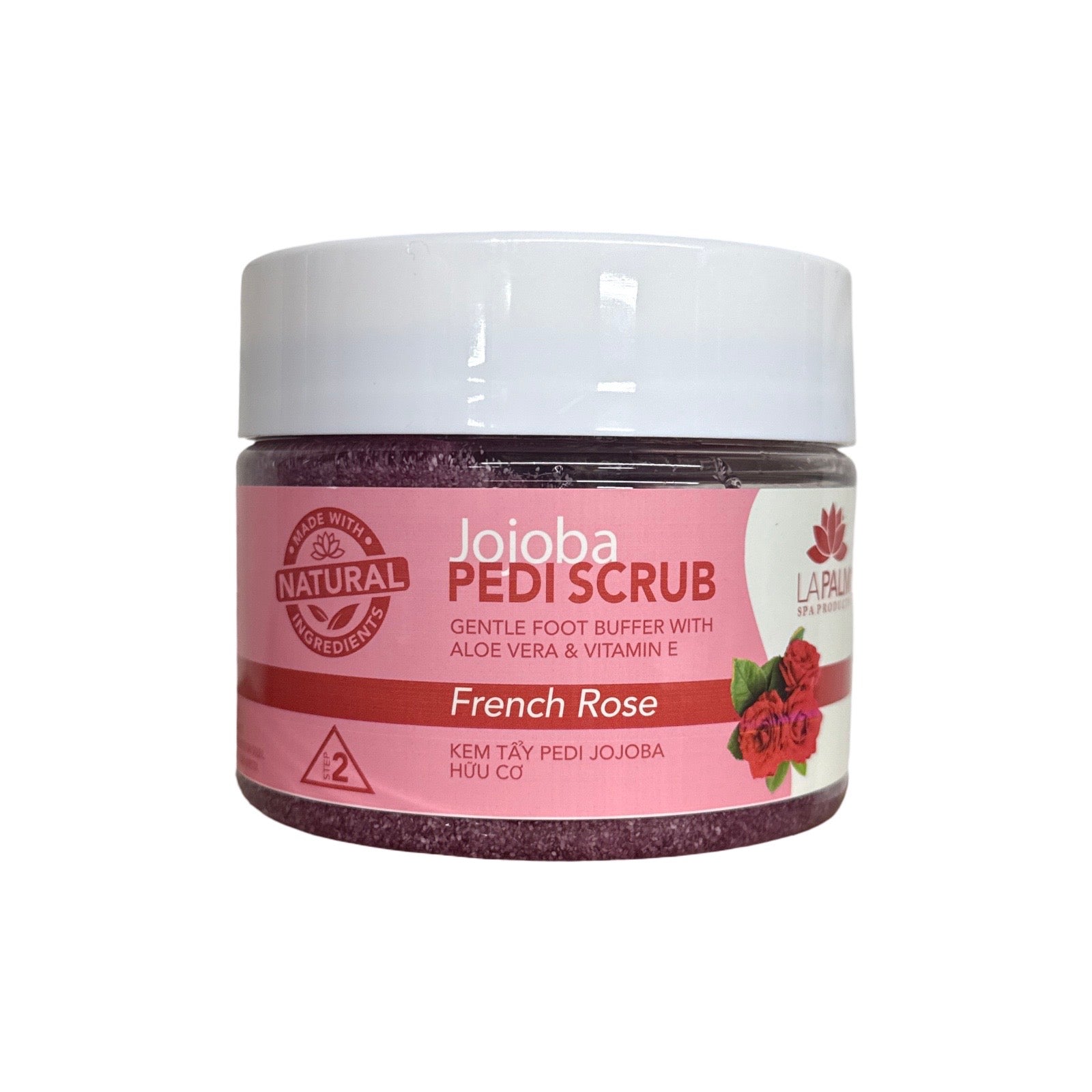 Jojoba Pedi Scrub Gel 12oz - French Rose Lunali Nail Supply