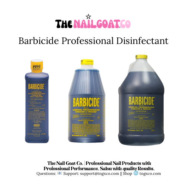 Barbicide Professional Disinfectant Liquid, Salon-Safe Sanitizer for Home Care & Household Cleaning Needs TheNailGoat.Co