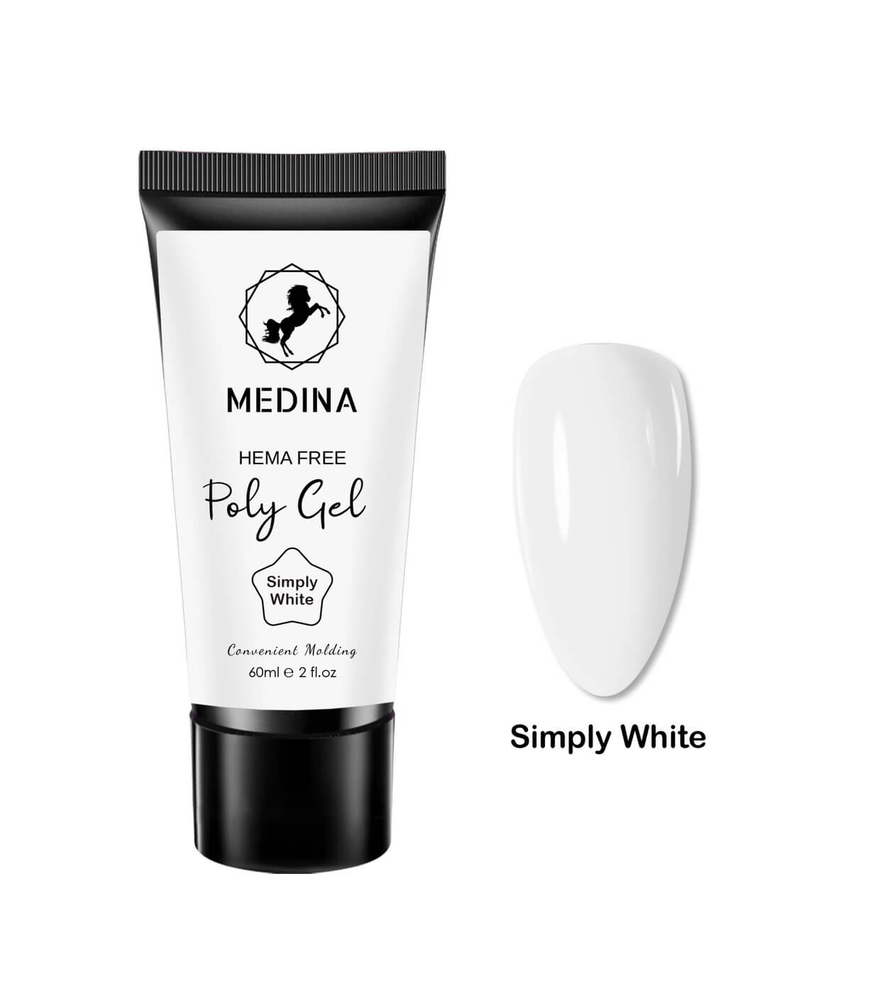 Medina - Polygel Simply White 2oz Beyond Beauty Page