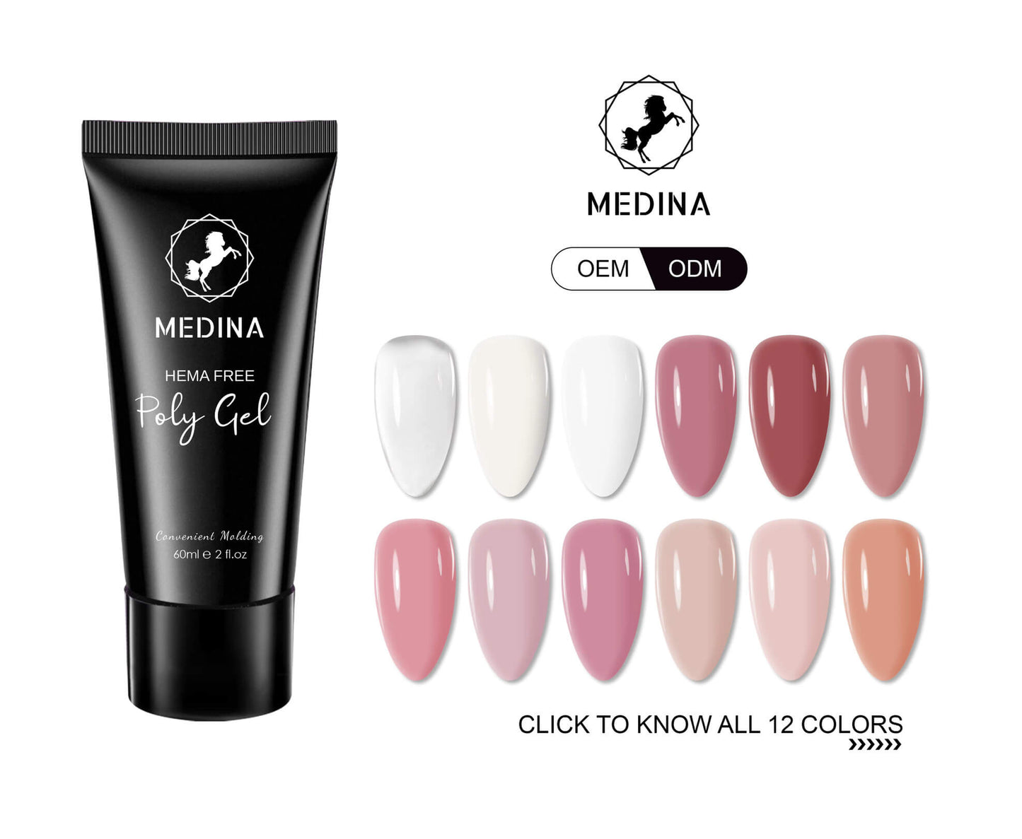 Medina - Polygel  Crytal Clear 2oz Beyond Beauty Page