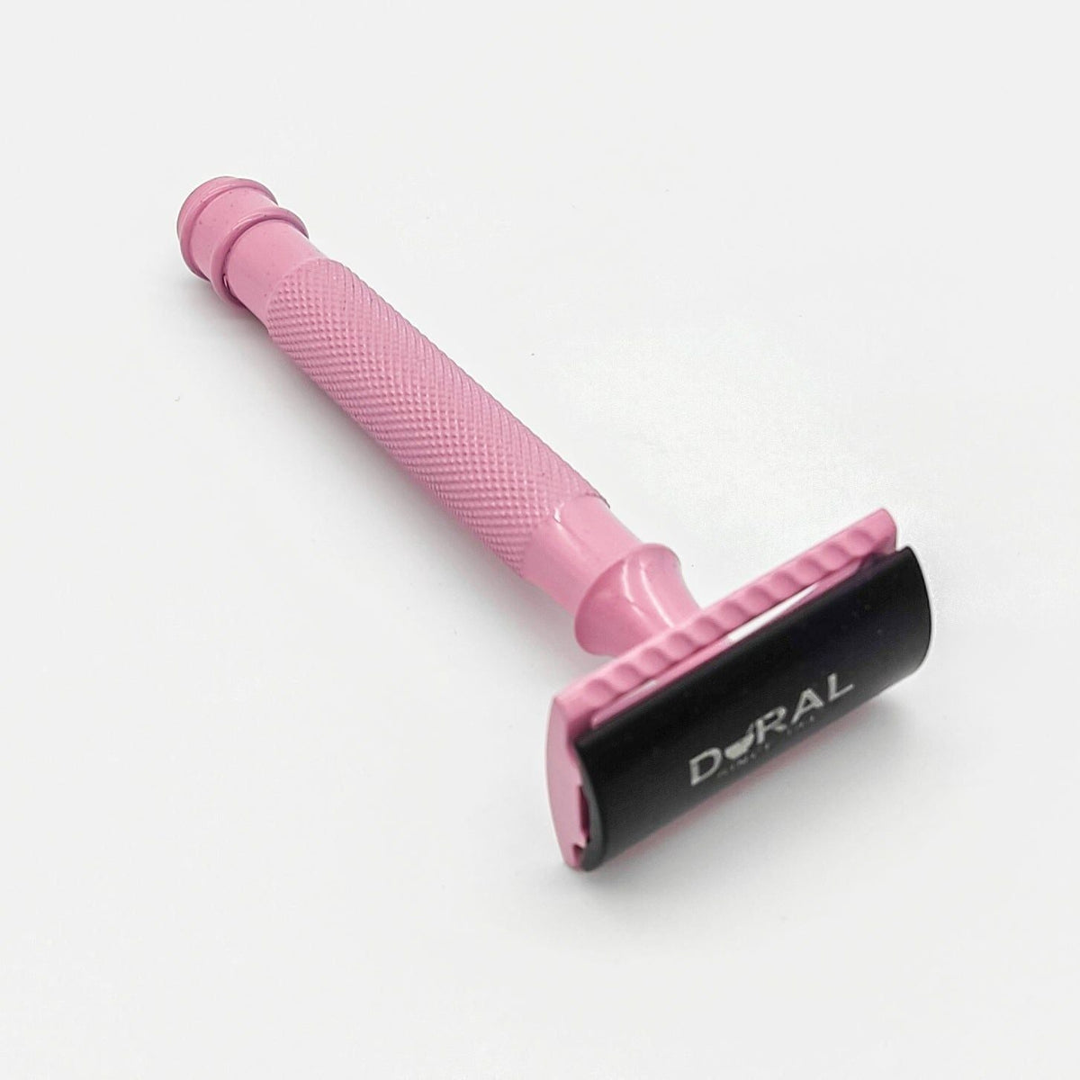 Dural Heavy Stroud Head Double Edge Safety Razor Duty Pink/Black + Pouch Pasteur Pharmacy