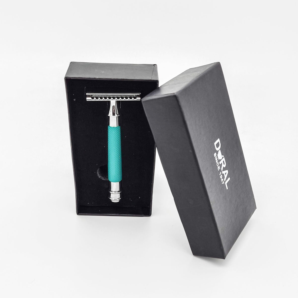 Dural Heavy Stroud Head Double Edge Safety Razor Duty Sea Green/Silver + Pouch Pasteur Pharmacy