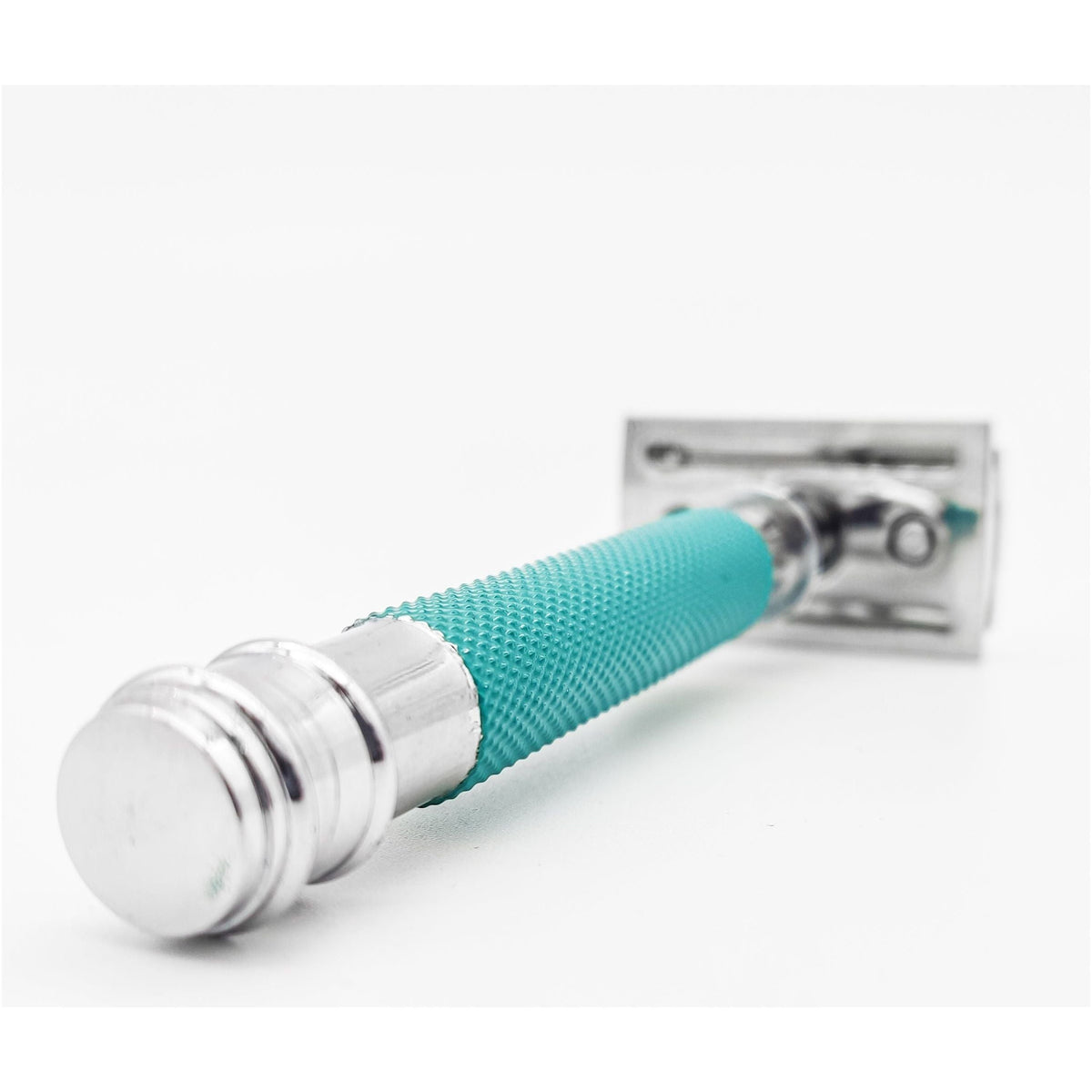 Dural Heavy Stroud Head Double Edge Safety Razor Duty Sea Green/Silver + Pouch Pasteur Pharmacy