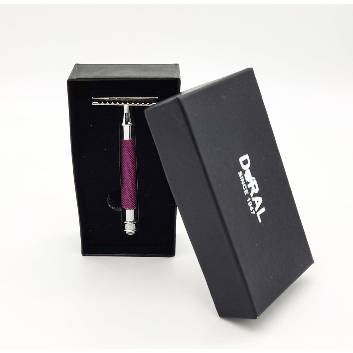 Dural Heavy Stroud Head Double Edge Safety Razor Duty Purple + Pouch Pasteur Pharmacy