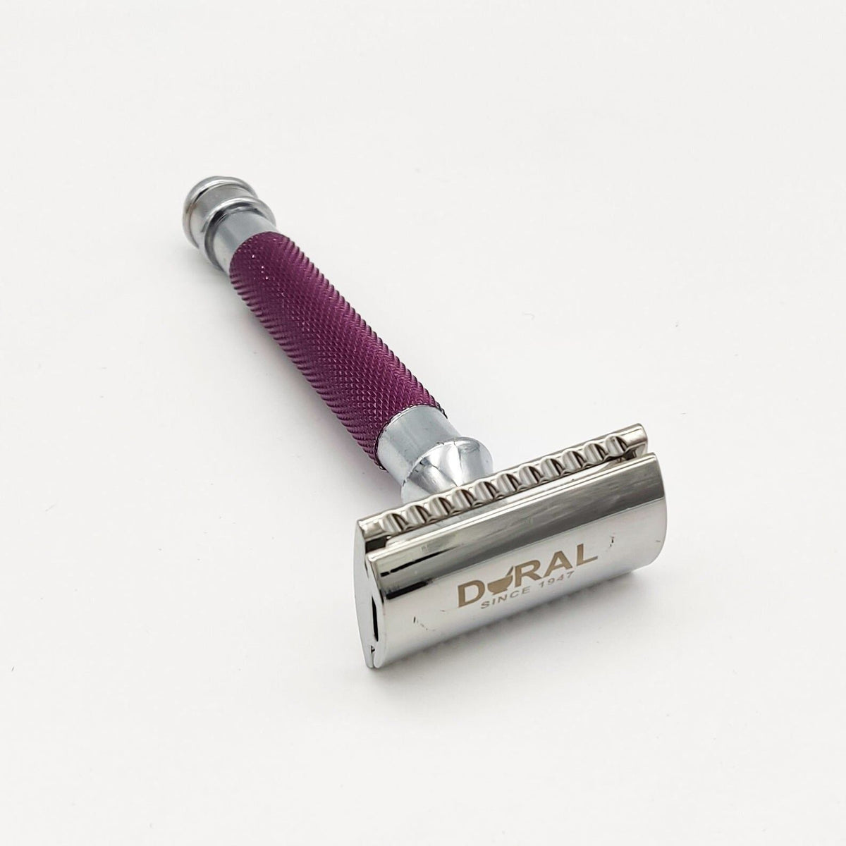 Dural Heavy Stroud Head Double Edge Safety Razor Duty Purple + Pouch Pasteur Pharmacy