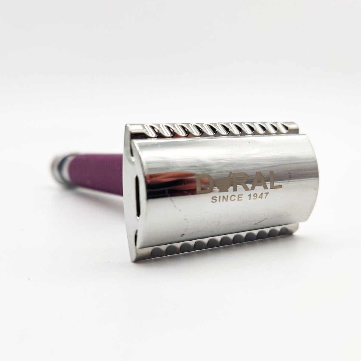 Dural Heavy Stroud Head Double Edge Safety Razor Duty Purple + Pouch Pasteur Pharmacy
