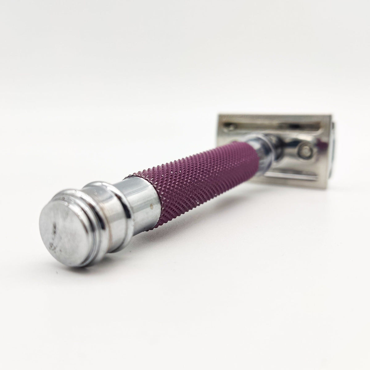 Dural Heavy Stroud Head Double Edge Safety Razor Duty Purple + Pouch Pasteur Pharmacy