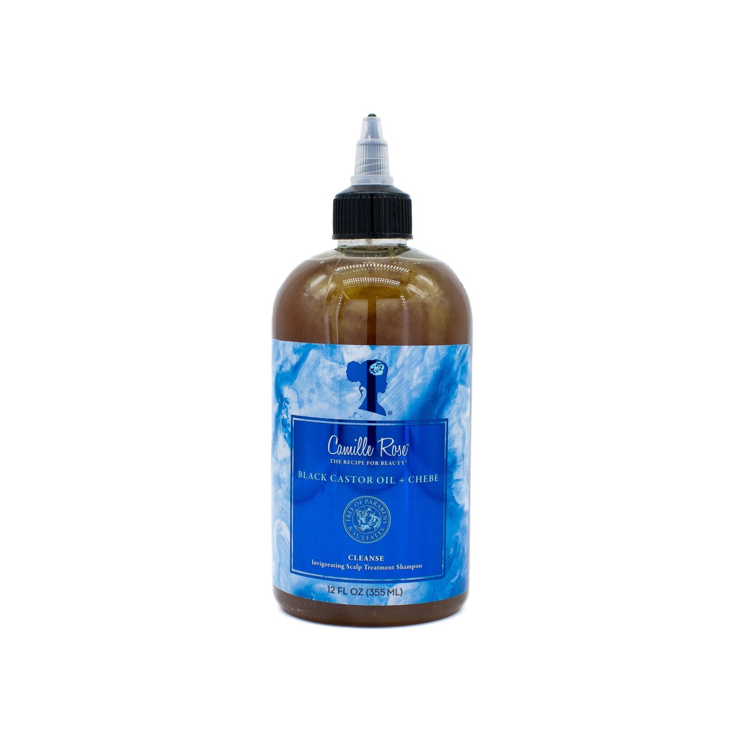 Camille Rose Black Castor Oil + Chebe Invigorating Scalp Shampoo 12oz - New This is Beauty US