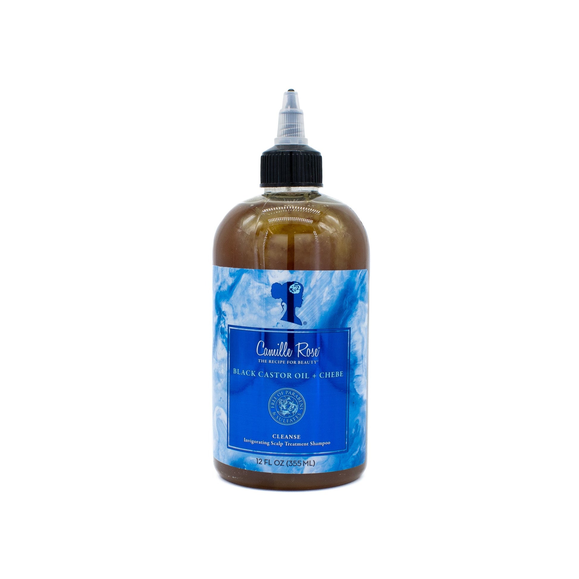 Camille Rose Black Castor Oil + Chebe Invigorating Scalp Shampoo 12oz - New This is Beauty US