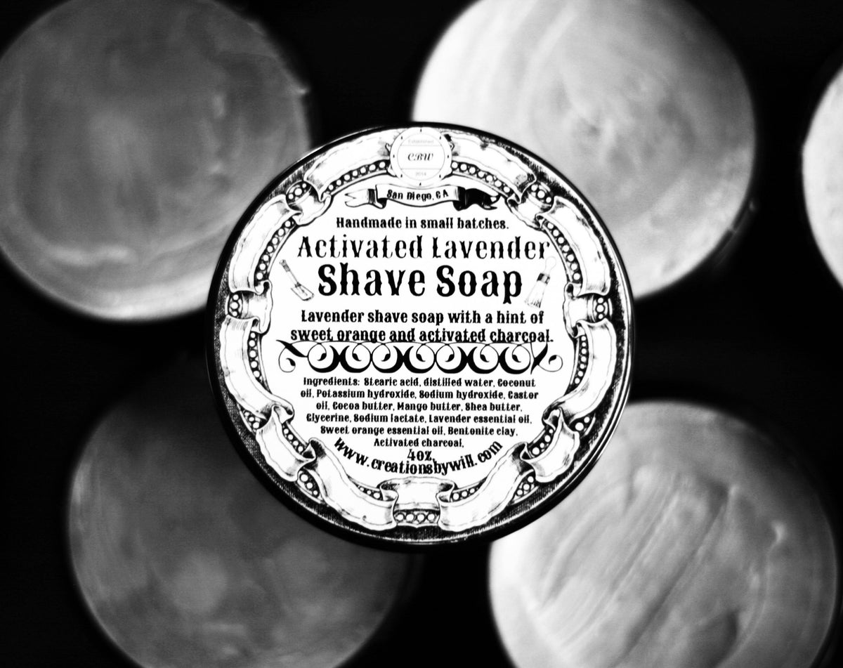 Activated Lavender Shave Soap CreationsByWill