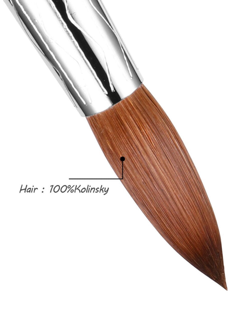 NotPolish Kolinsky Brush #16 - Aluminum Handle Lunali Nail Supply