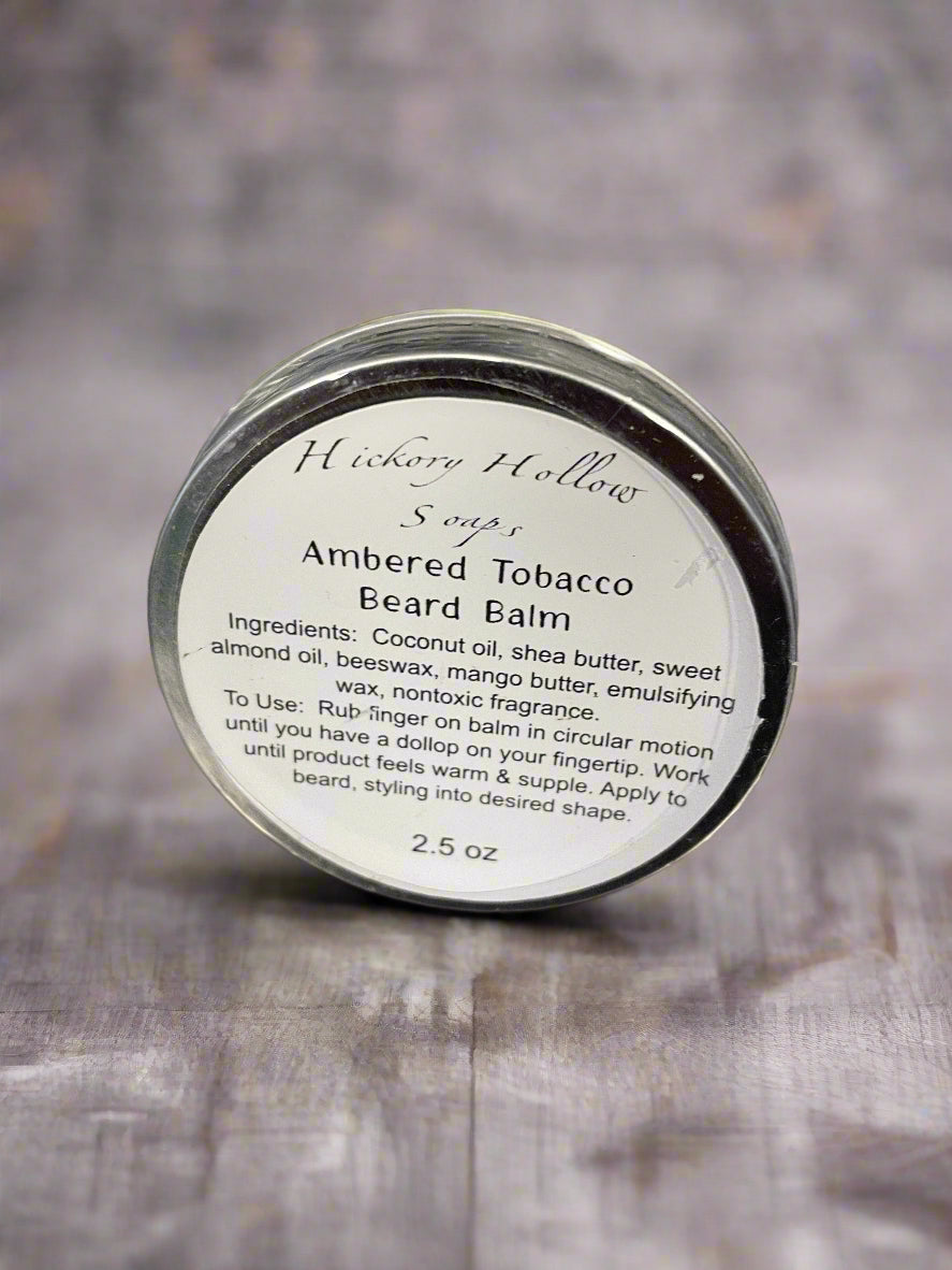 Natural Beard Balm - Soften & Shape Your Beard Naturally Hickory Hollow Soaps
