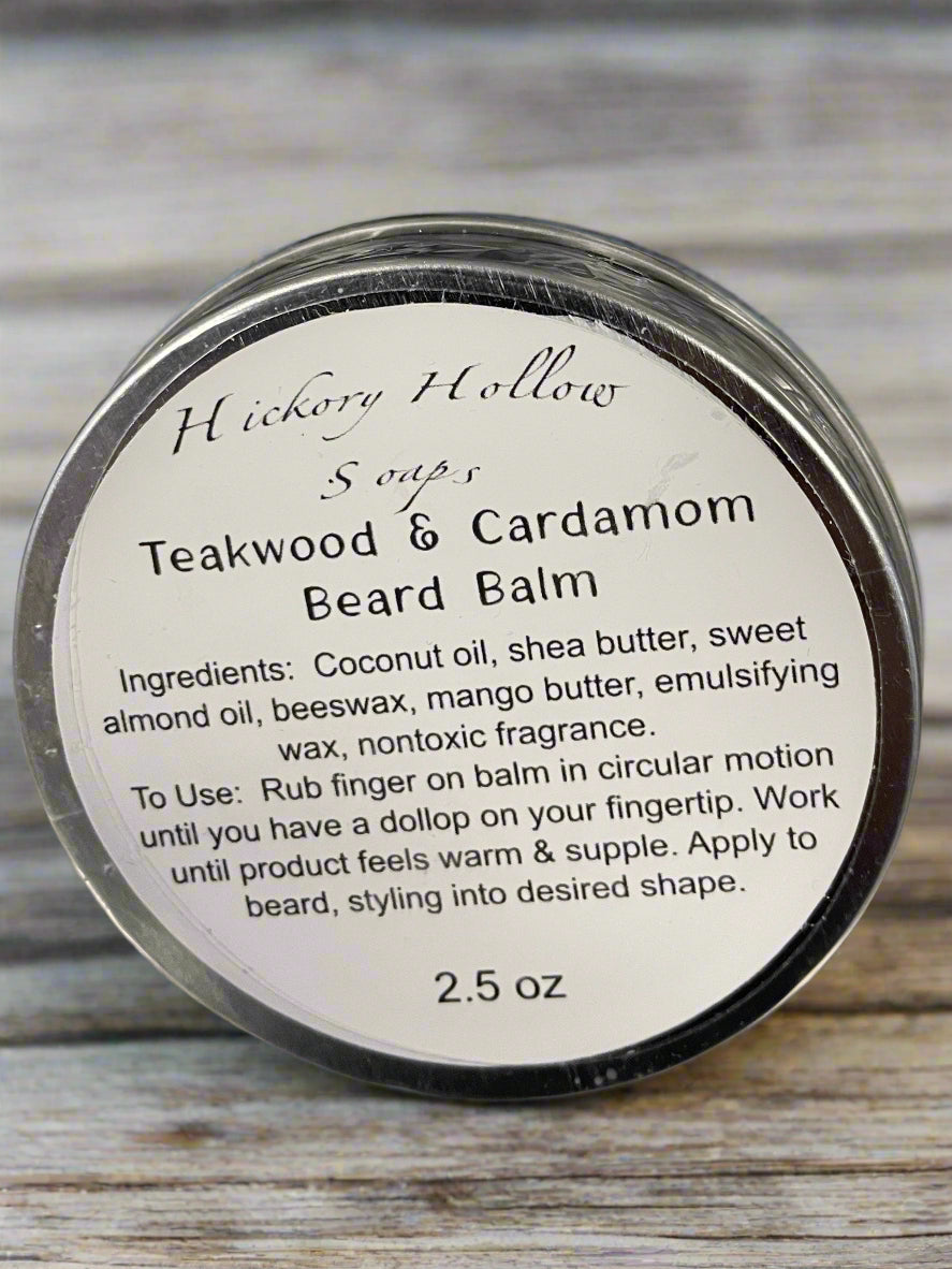 Natural Beard Balm - Soften & Shape Your Beard Naturally Hickory Hollow Soaps