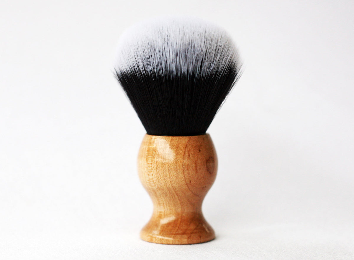 Maple Tuxedo ultra soft top strong backbone very dense shave brush CreationsByWill