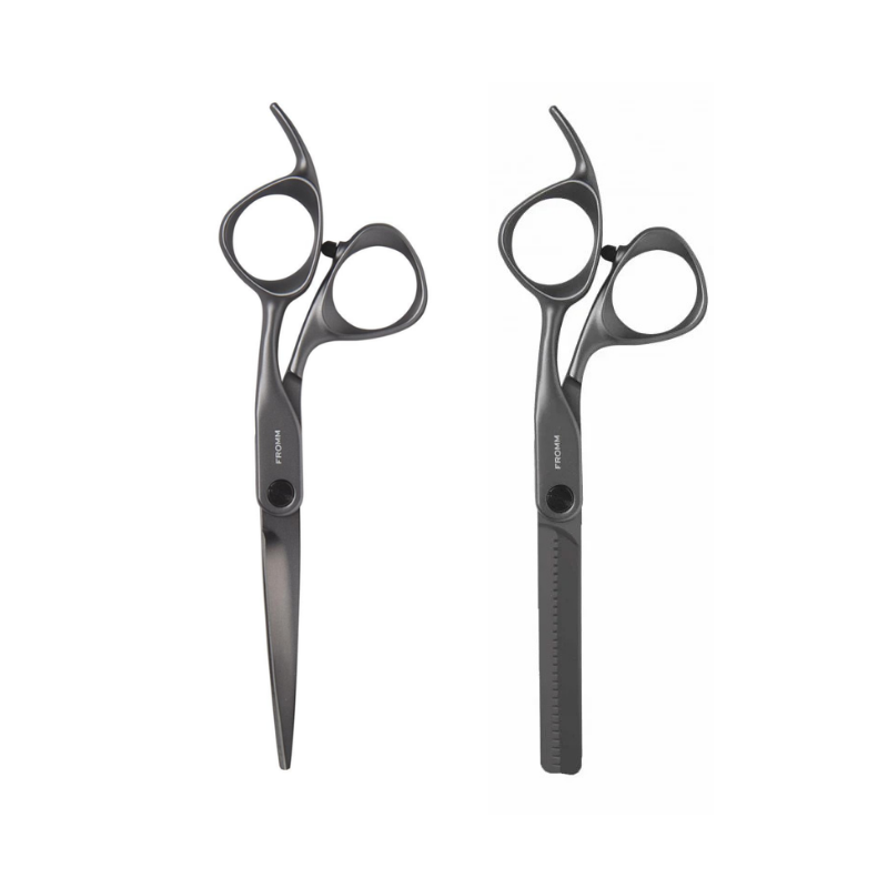 FROMM INVENT SHEAR COMBO - GUNMETAL (#F1017 & #F1014) N.O.S. Barber Supply