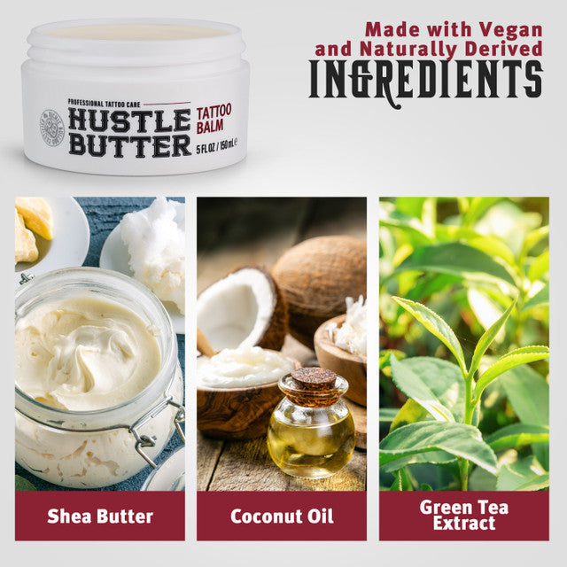 HUSTLE BUTTER DELUXE TATTOO BALM (2 SIZES) N.O.S. Barber Supply