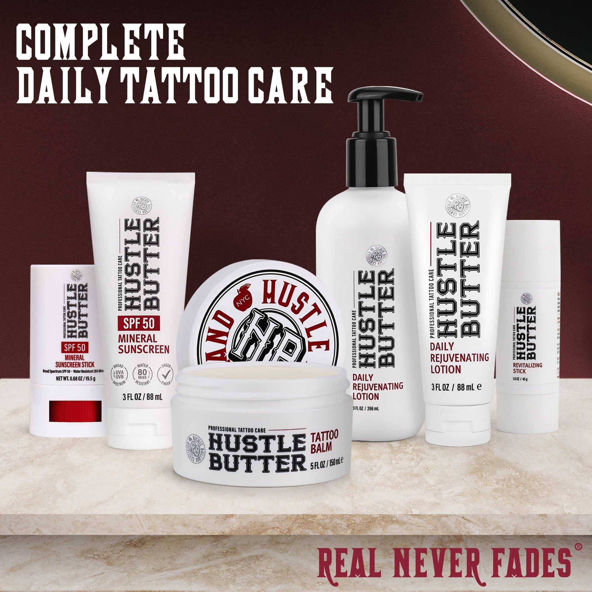 HUSTLE BUTTER DAILY REJUVENATING LOTION (2 SIZES) N.O.S. Barber Supply