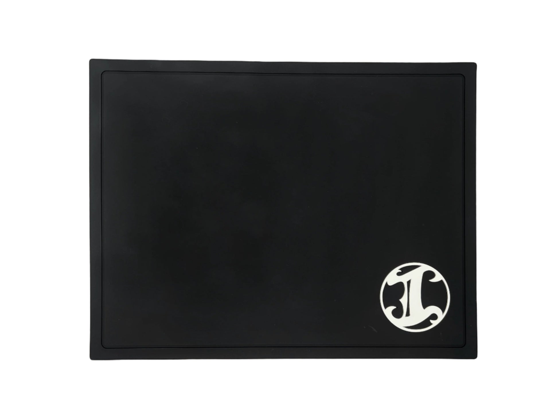 Travel Size Station Mat - Black/White Irving Barber Company