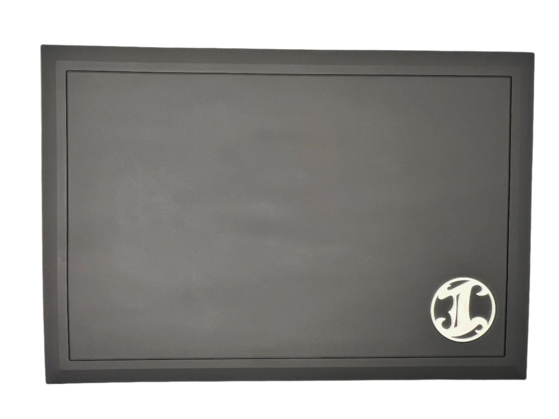 Large Tapered Mat - Black w/ White Logo Irving Barber Company