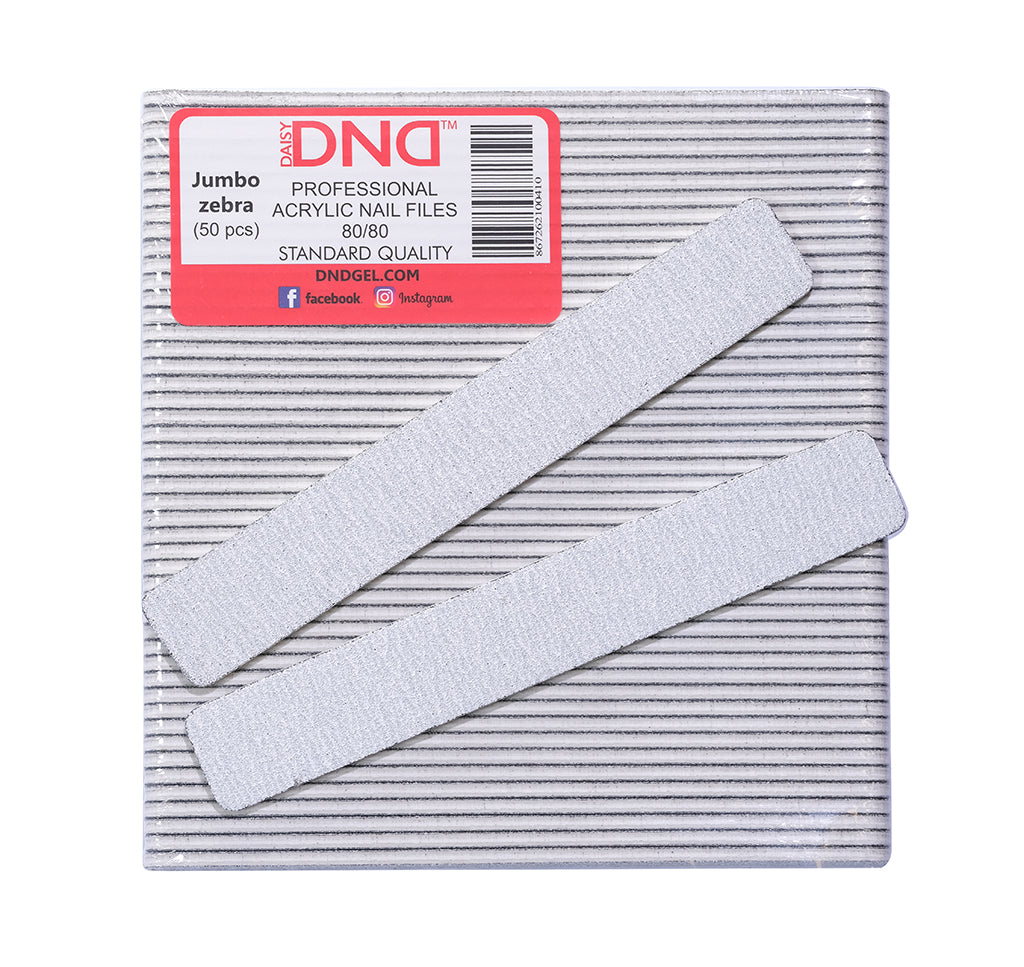 *DND Jumbo Zebra 80/80 - (50 Pack) Lunali Nail Supply