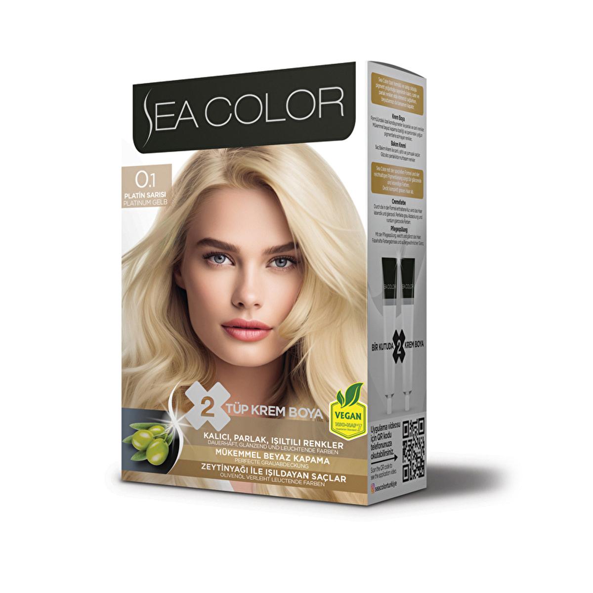 Sea Color Hair Dye - Permanent Hair Color with Olive Oil for Vibrant Results Beauty Care Bag