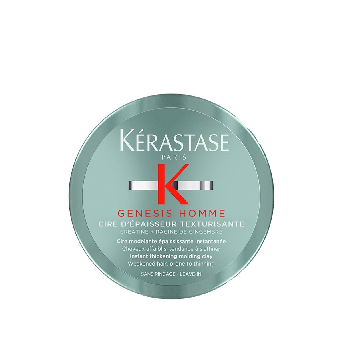 Kerastase Genesis Homme Styling Wax for Men - 75ml Premium Hair Wax for Strong Hold and Style Beauty Care Bag