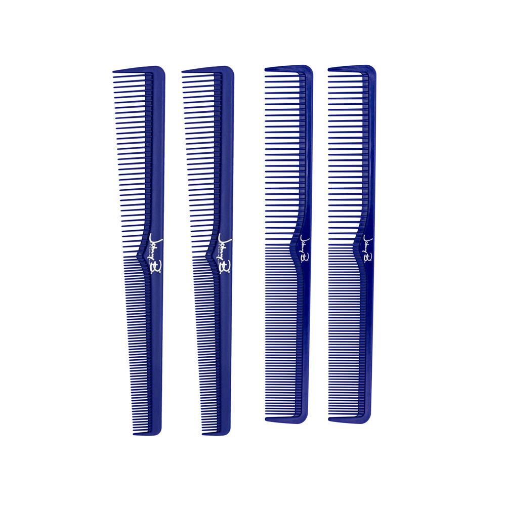 Johnny B 7" Hair Cutting Combs - Set of 4