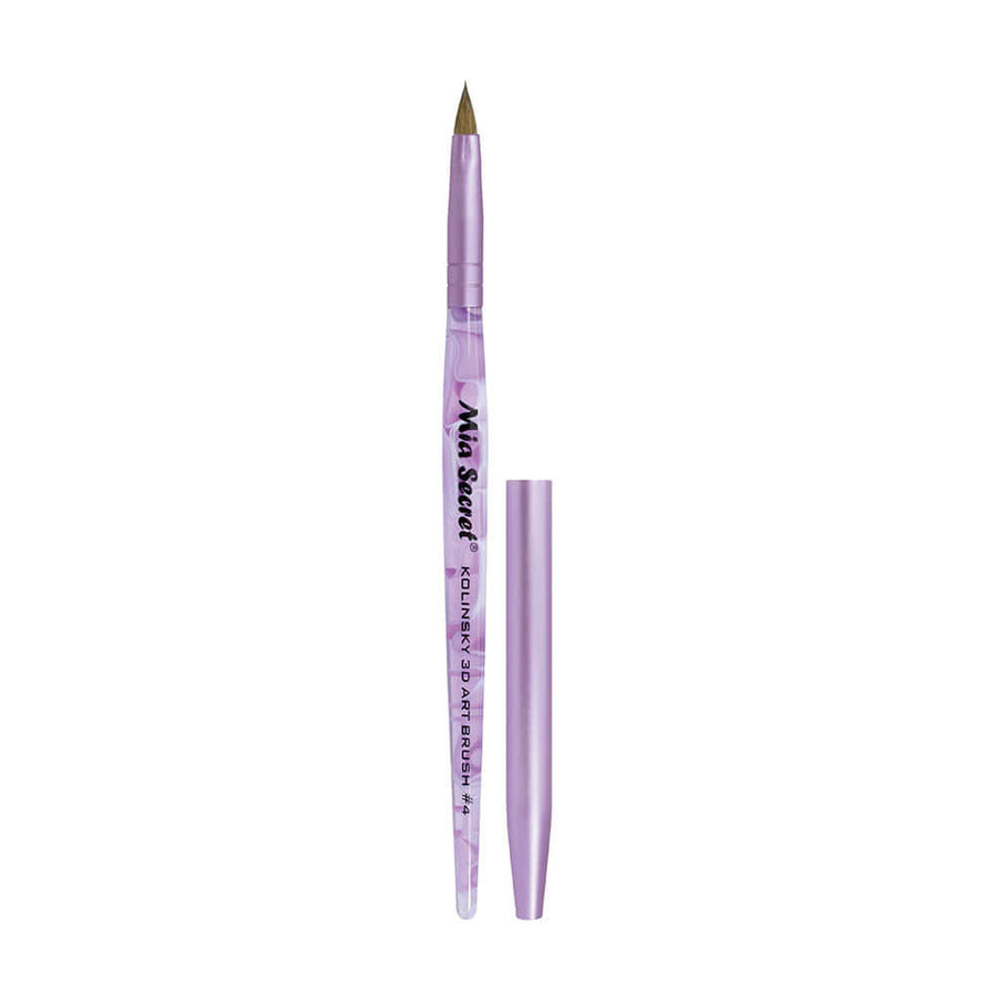 3D Kolinsky Nail Brush - #4 Lunali Nail Supply