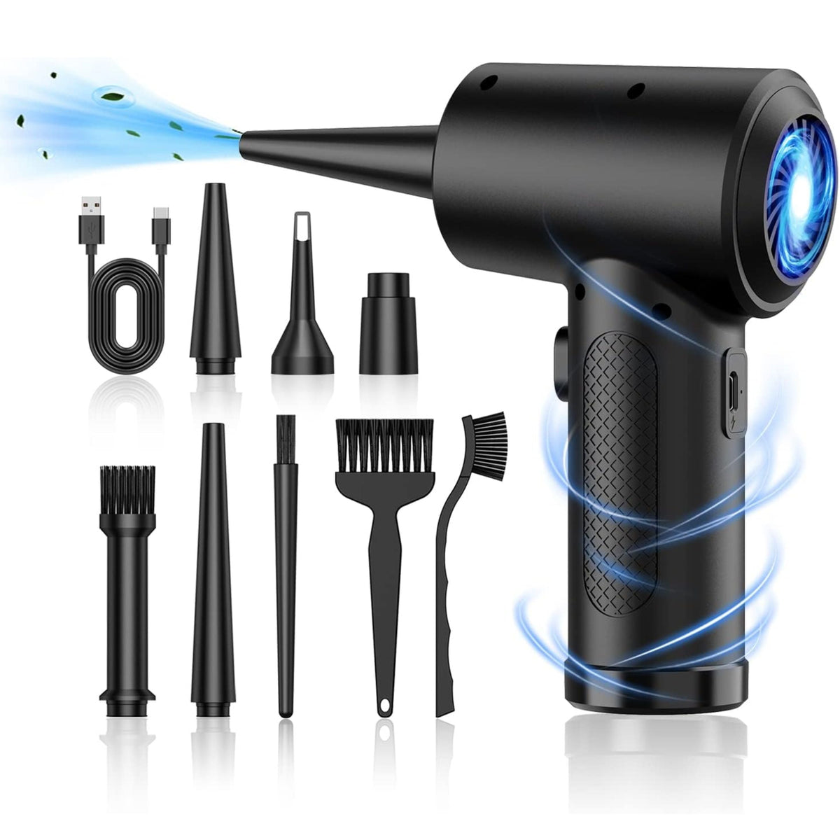 Cordless Air Duster Ð 51000RPM Turbo Blower with LED, Portable KENRO
