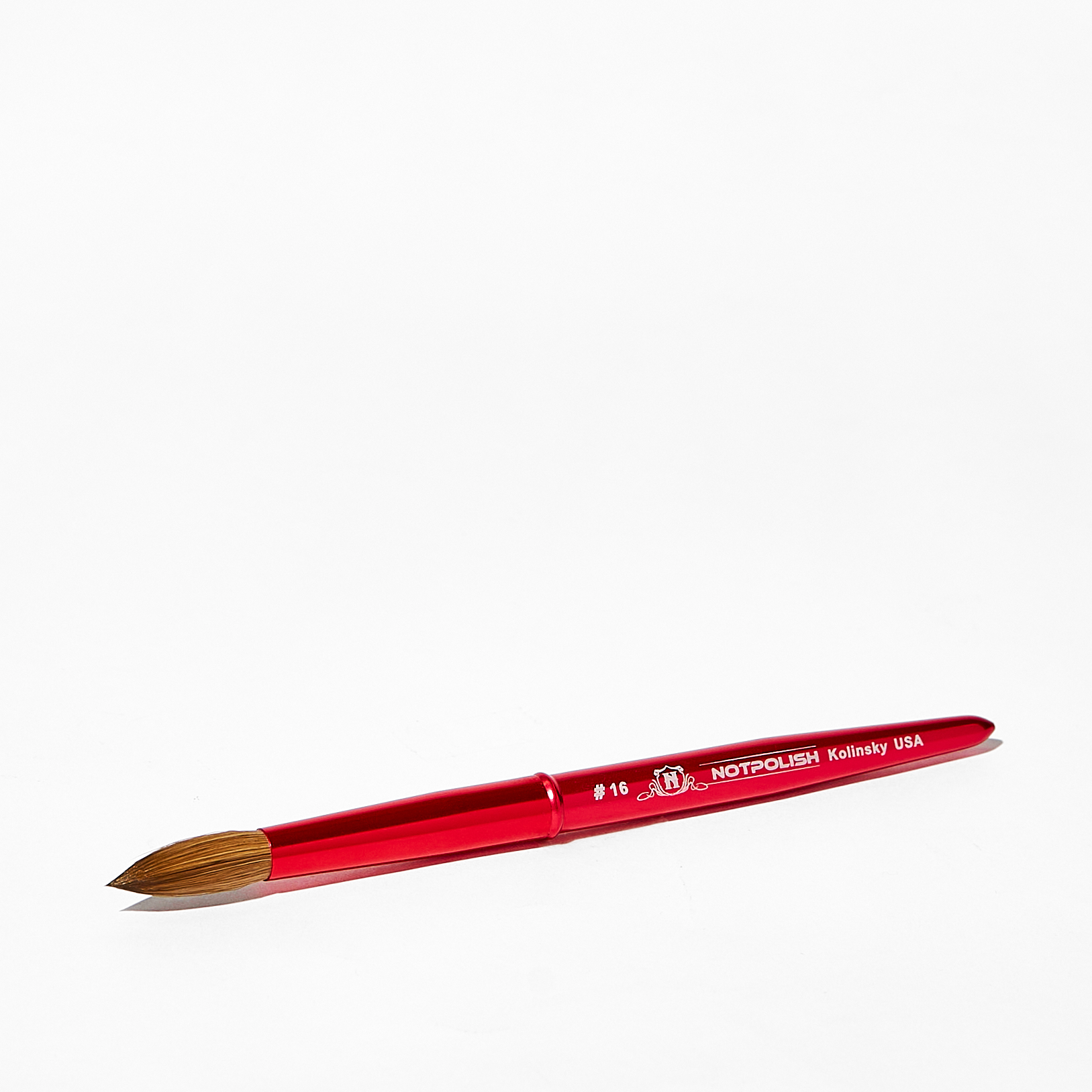 NotPolish Kolinsky Brush #16 - Aluminum Handle Lunali Nail Supply