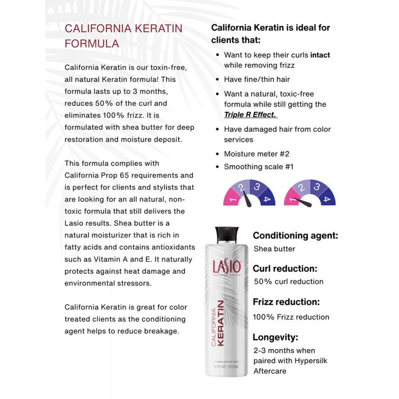 LASIO CALIFORNIA KERATIN 16OZ N.O.S. Barber Supply
