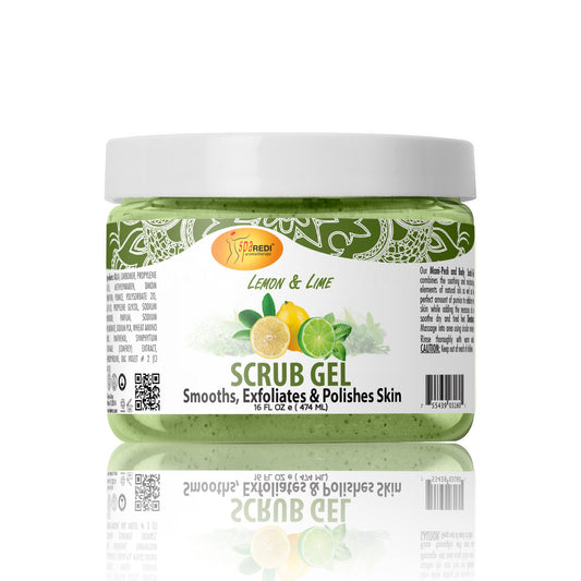 Spa Redi - Scrub Gel - Lemon & Lime  16oz Queen Nails & Beauty Supplies