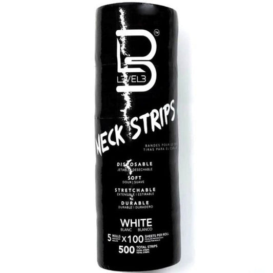 L3VEL3 NECK STRIPS - WHITE N.O.S. Barber Supply