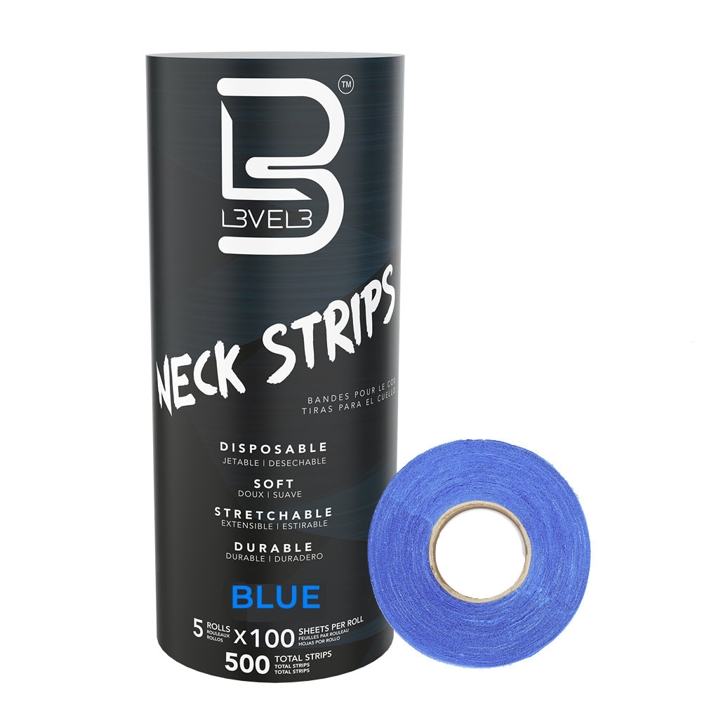 L3VEL3 NECK STRIPS - BLUE N.O.S. Barber Supply