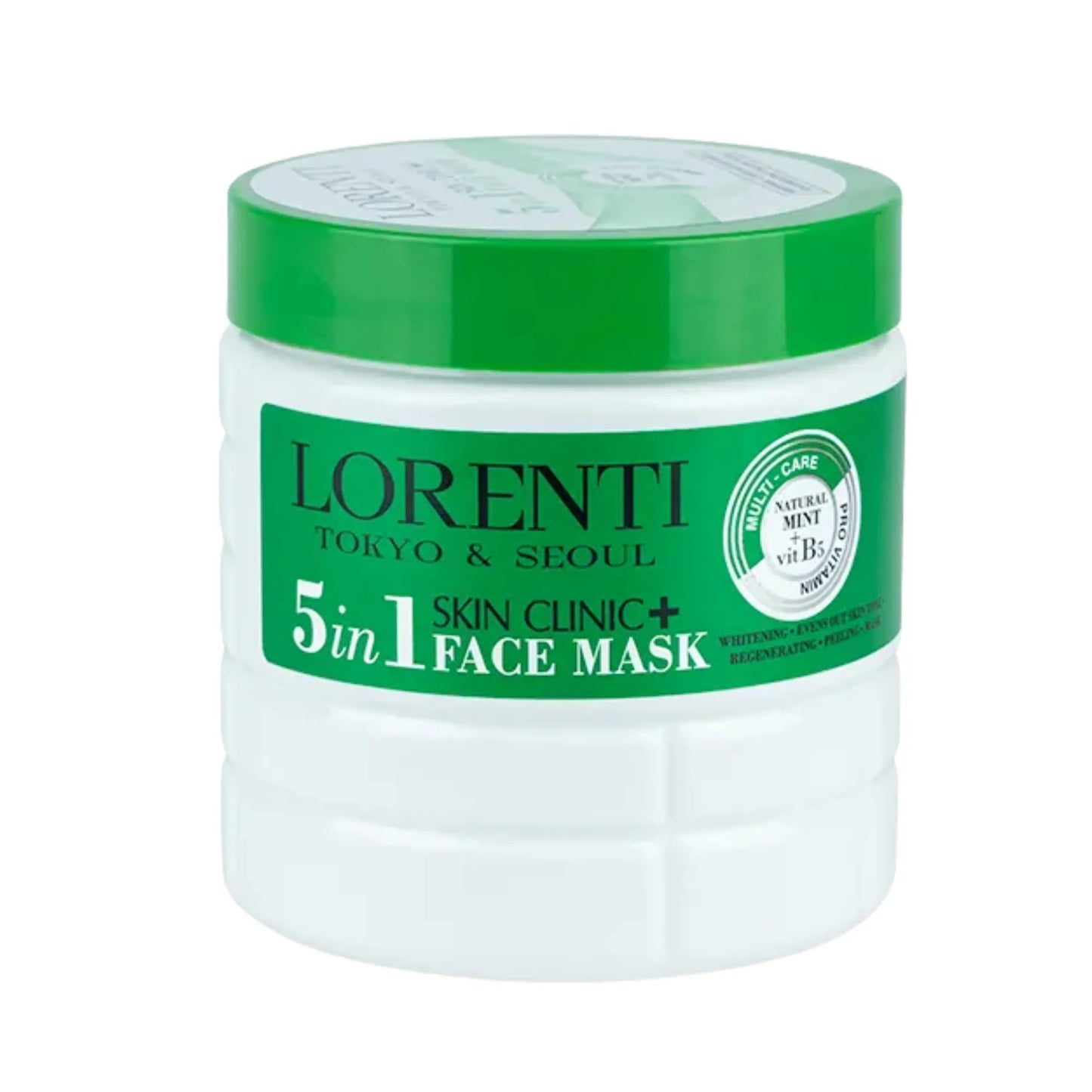 Lorenti Skin Clinic+ 5 in 1 Natural Mint B5 Facial Mask 500ml #LO-FM500-NM Vip Barber Supply