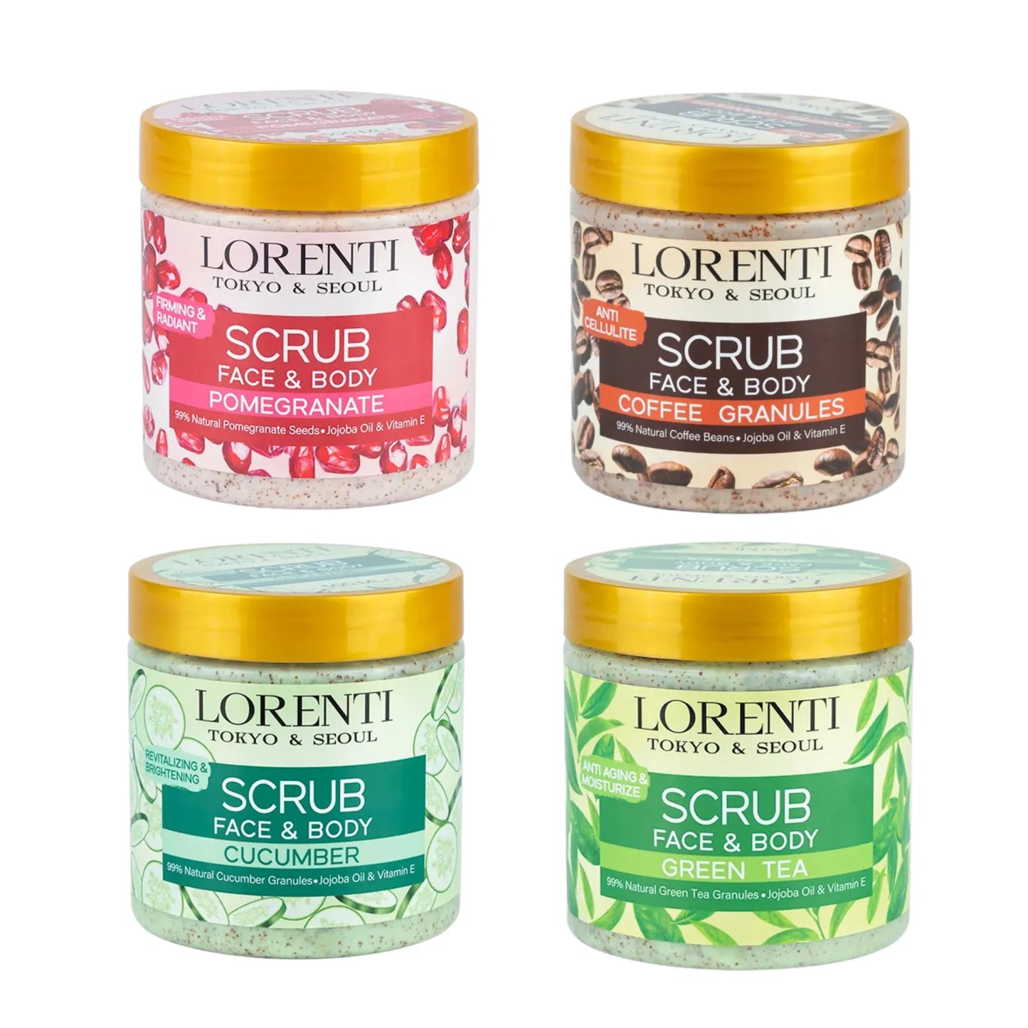 Lorenti Face & Body Scrub Series 16.9oz | 500ml Vip Barber Supply