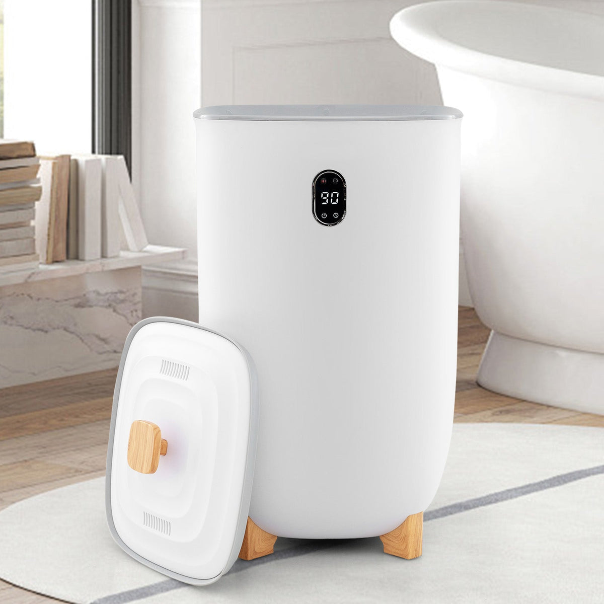 40L Towel Warmer Luxury Hot Towel Bucket with 2 Heating Temperatures-White DirectDeals