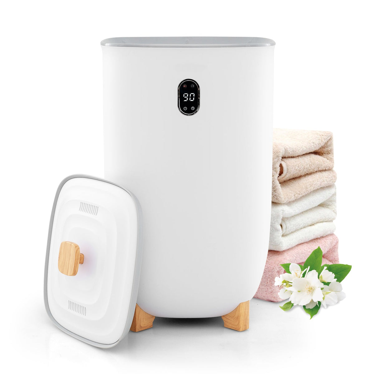 40L Towel Warmer Luxury Hot Towel Bucket with 2 Heating Temperatures-White DirectDeals