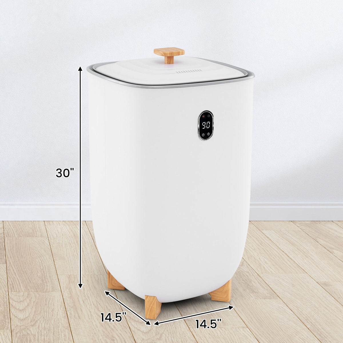 40L Towel Warmer Luxury Hot Towel Bucket with 2 Heating Temperatures-White DirectDeals