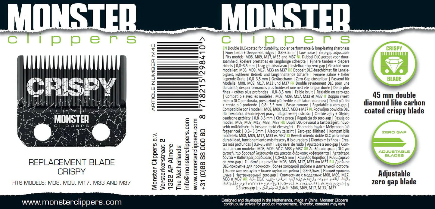MonsterClippers CRISPY CUTTING BLADE U-NIQUE Barber Supplies