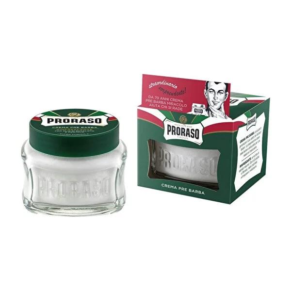 Proraso Pre-Shave Cream with Eucalyptus Oil and Menthol for Sensitive Skin - 3.38 fl oz Beauty Care Bag