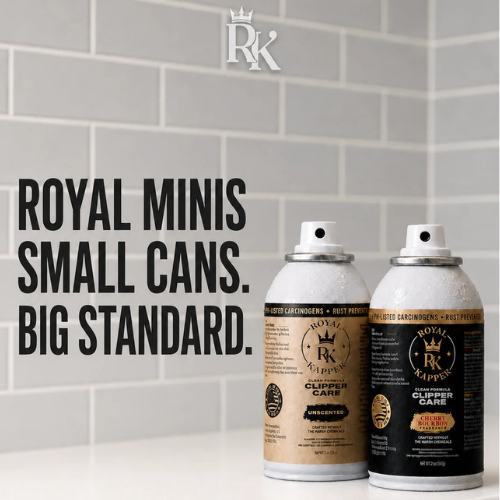 ROYAL KAPPER NON-TOXIC CLIPPER SPRAY -  MINI CHERRY BOURBON 3OZ N.O.S. Barber Supply