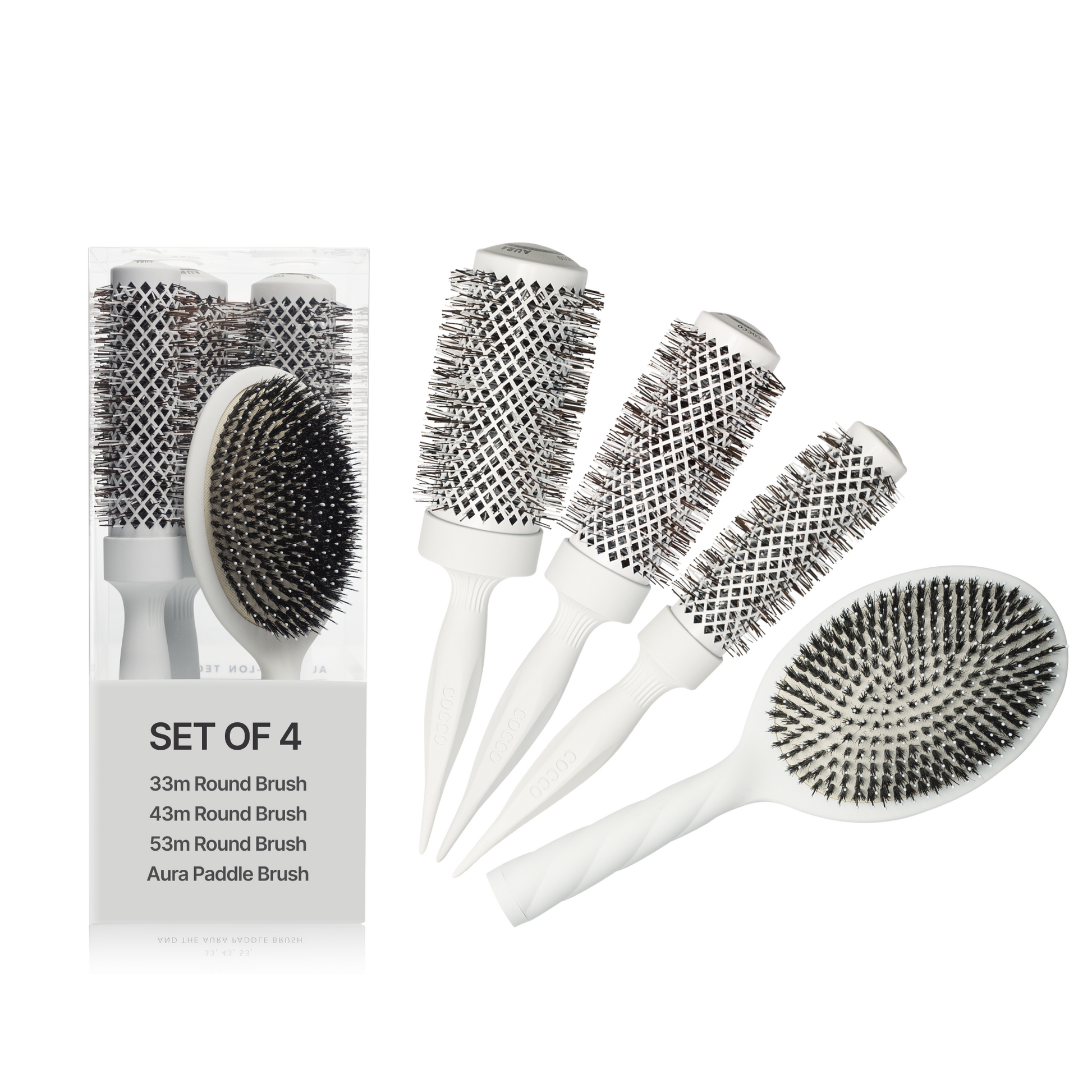 COCCO® Aura Brush Set (White) Cocco Hair Professional