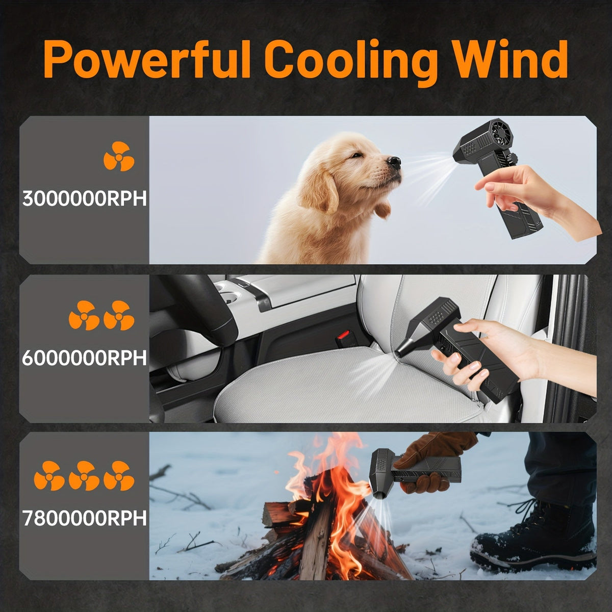 130000RPM Electric Air Duster Cordless Turbo Fan Rechargeable Blower Keyboard Cleaner 2Dropme