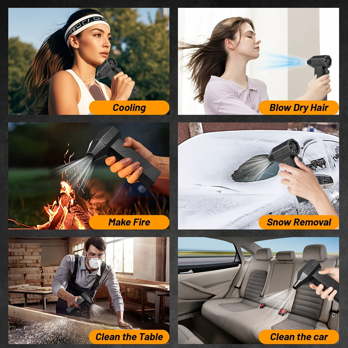 130000RPM Electric Air Duster Cordless Turbo Fan Rechargeable Blower Keyboard Cleaner 2Dropme